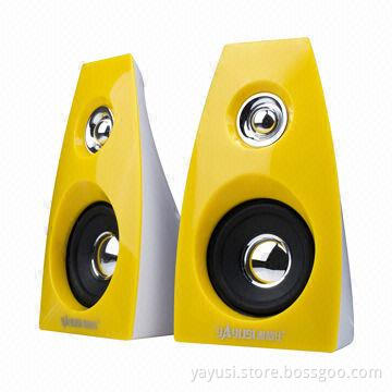 Portable Hi-Fi 2.0 Speakers with USB Connector and 3.5mm Aux, Sized 72 x 62 x 138mm